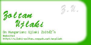 zoltan ujlaki business card